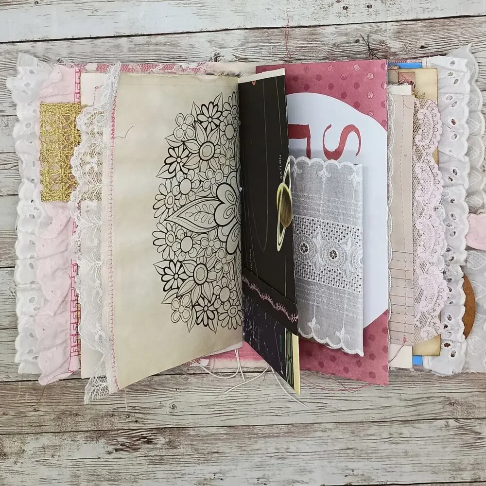 Pink Embellished Junk Journal: Flowers, Birds and Butterflies (Serendipity)